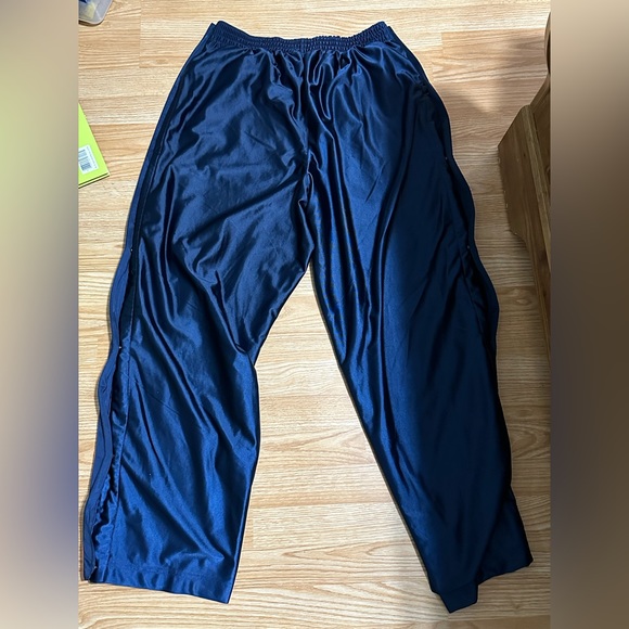 Nike Supreme Tear Away Pants XL Blue Vintage Baller for Life Satin 90s Y2K - Picture 2 of 4
